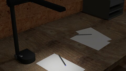 Lamp with Desk 3D-Models