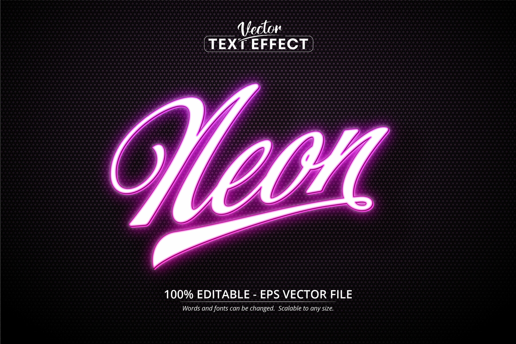 neon text effect illustrator download
