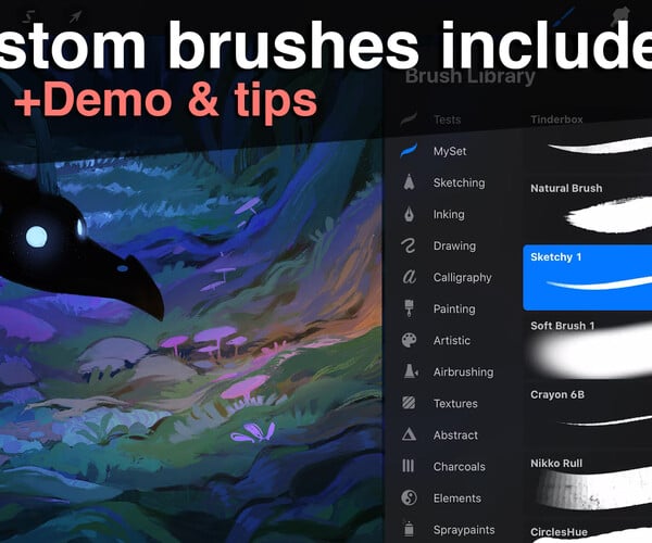 Artstation Colorful Illustrations Course Brush Pack Brushes