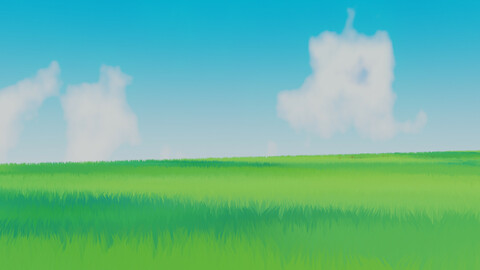 ArtStation - Anime / Toon - Grassfield Landscape | Resources