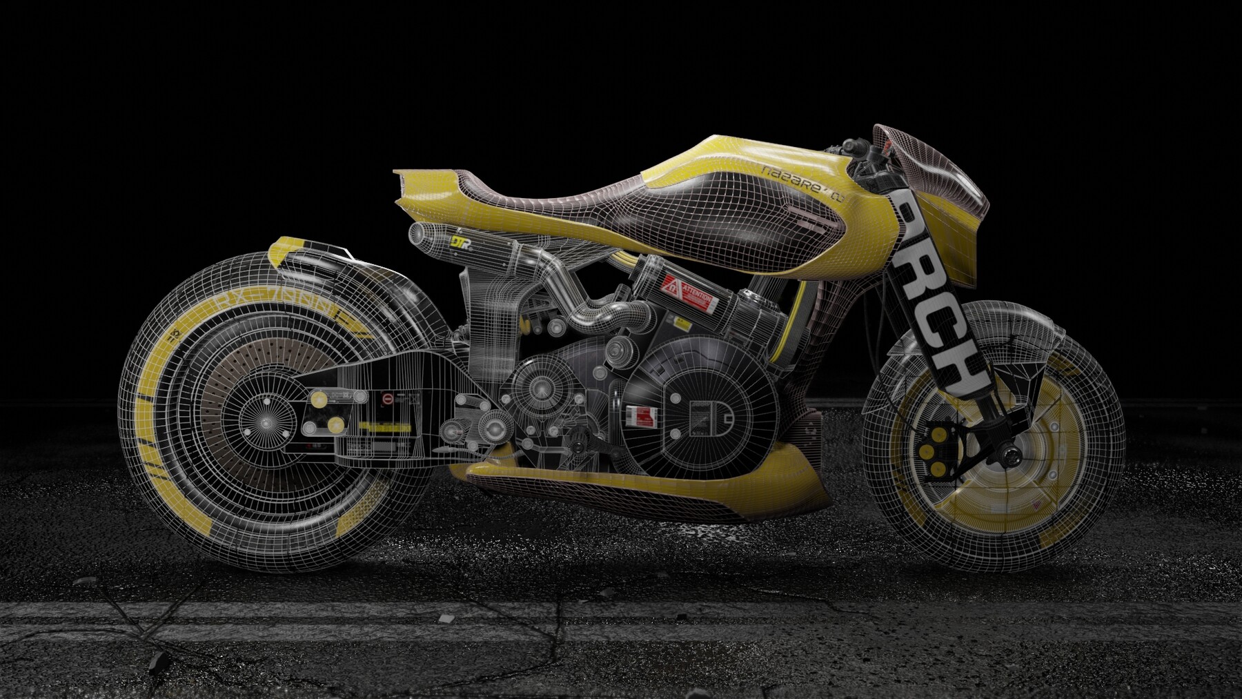 cyberpunk arch motorcycle