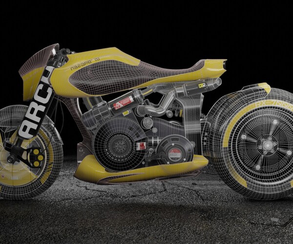 arch motorcycle cyberpunk
