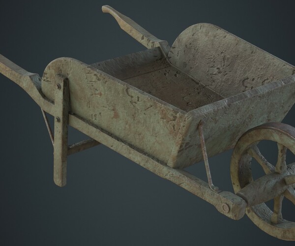 ArtStation Wheelbarrow 4B Game Assets