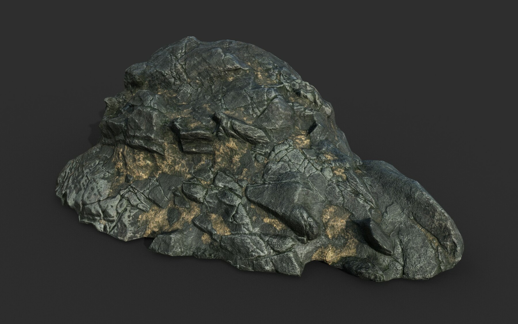 ArtStation - Low poly Black Beach Rock Collection 2 210210 | Game Assets