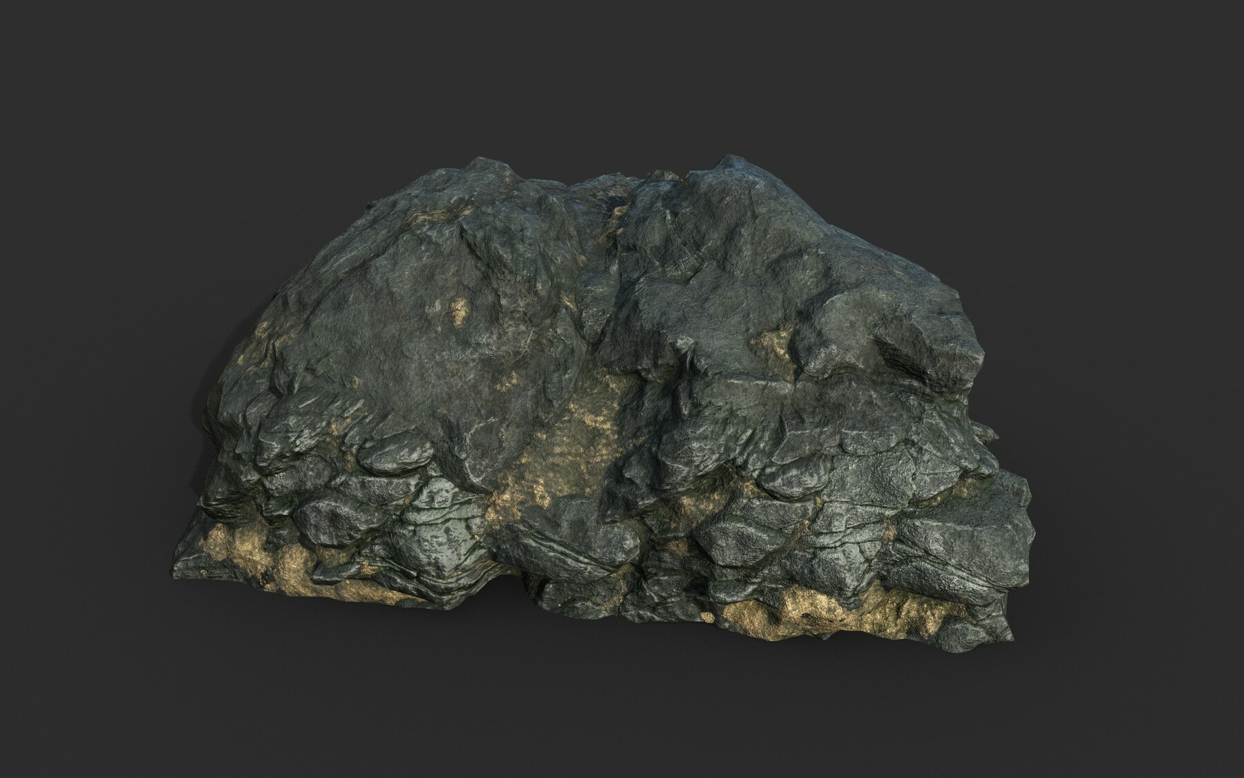 ArtStation - Low poly Black Beach Rock Collection 2 210210 | Game Assets