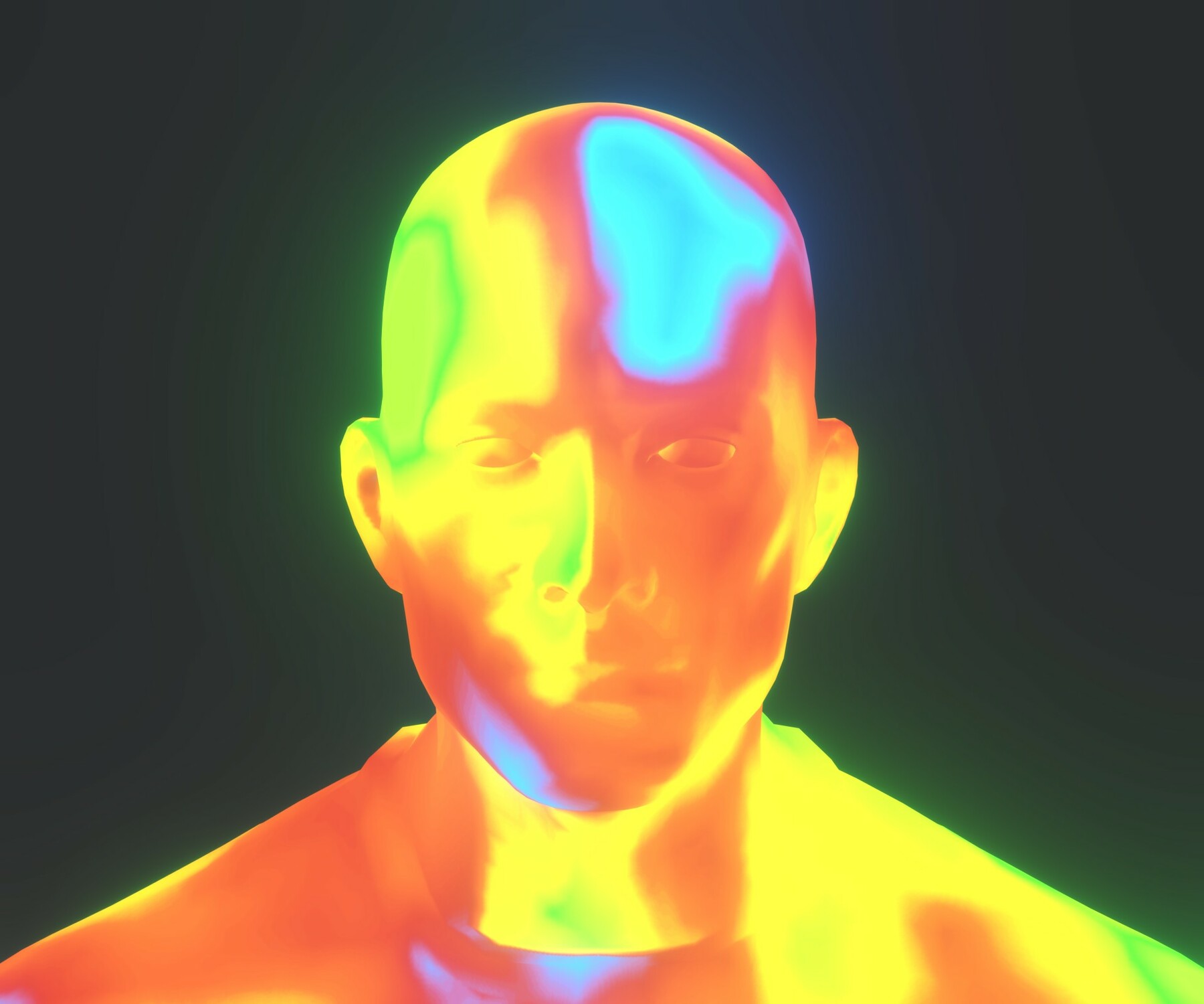 ArtStation - Human Thermal Image Heatmap Male 3D Model | Game Assets