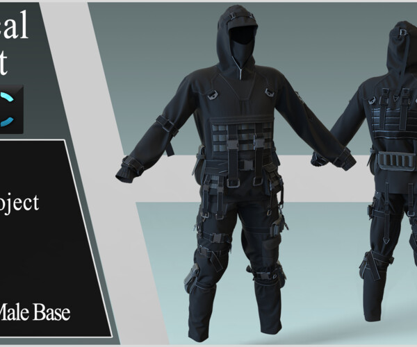 ArtStation - Tactical Outfit. Marvelous Designer / Clo 3D project +obj ...