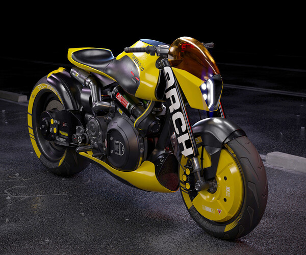 arch motorcycle cyberpunk