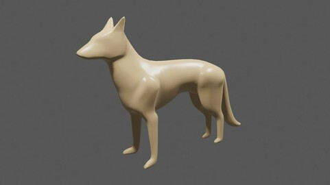Dog - Fox - Miniature - Toy 3D print model