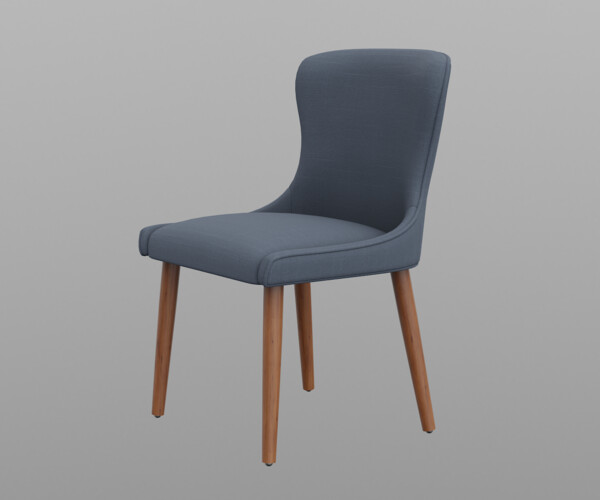 ArtStation Zarah Dining Chair navy upholstered Resources
