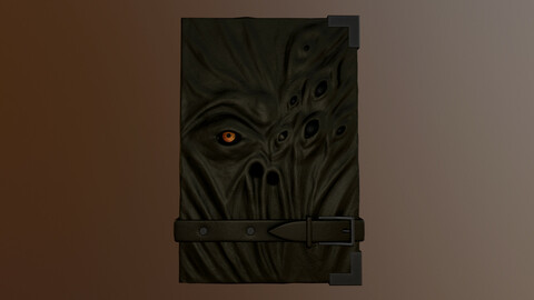 Low-Poly 3D Animated Model Evil Book