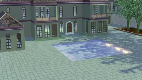 Residential House Exterior 3D Architectural Model