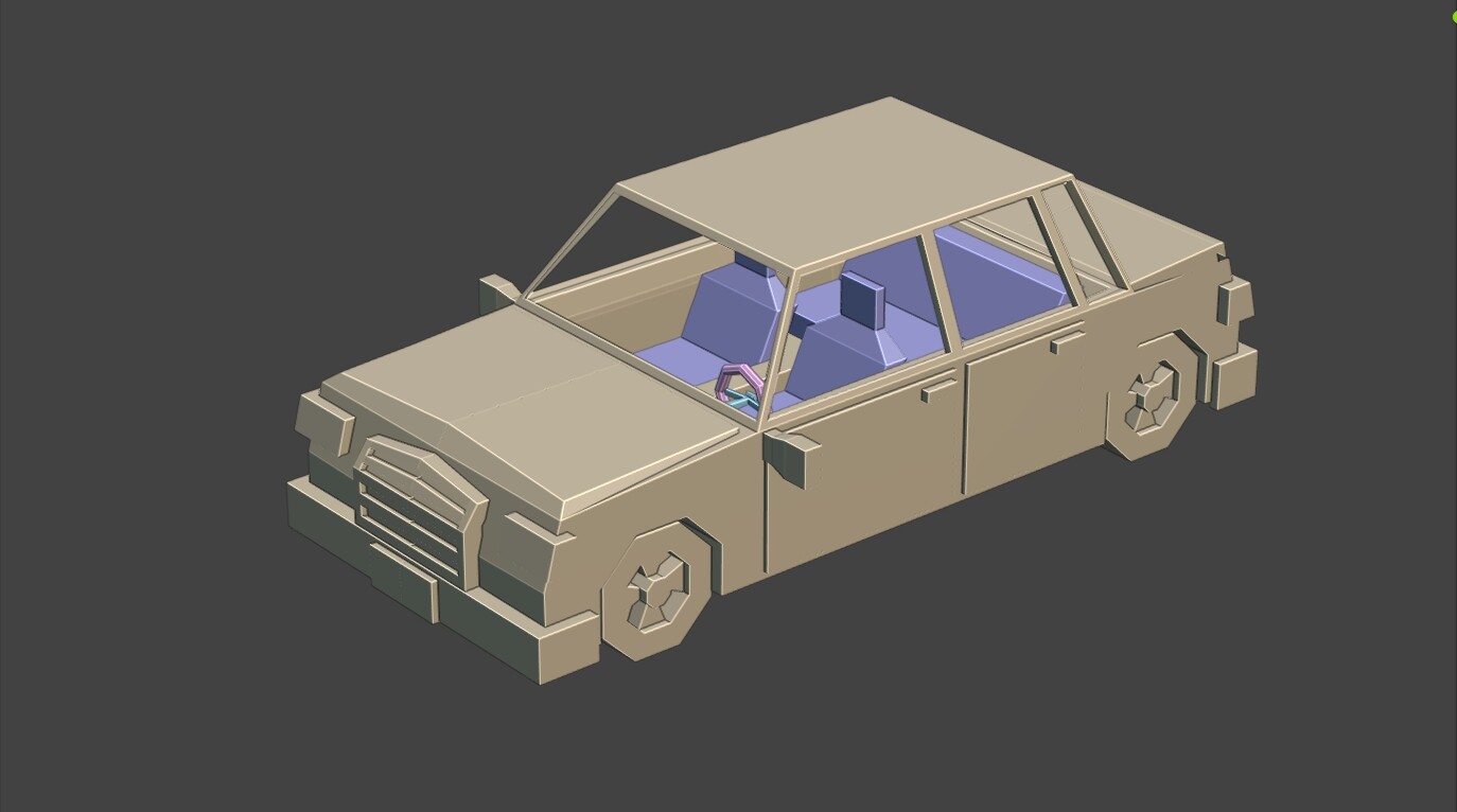 ArtStation - Stylized low polygon car is ready for the game | Game Assets