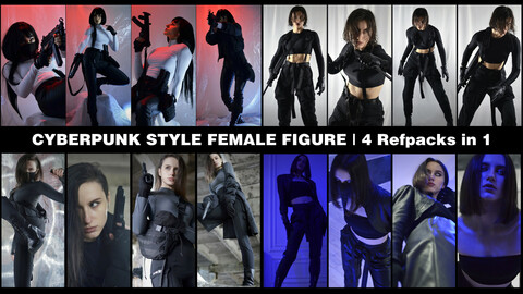 CYBERPUNK STYLE FEMALE FIGURE | References Bundle 860+ Photos