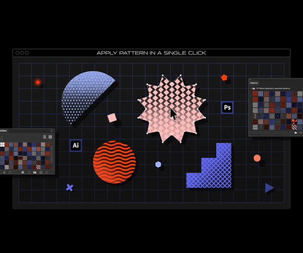 ArtStation - Vibrant Geometric Seamless Patterns Collection | Artworks