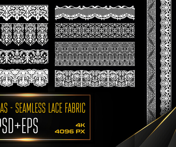 ArtStation - ALPHAS - SEAMLESS LACE FABRIC - PACK 1