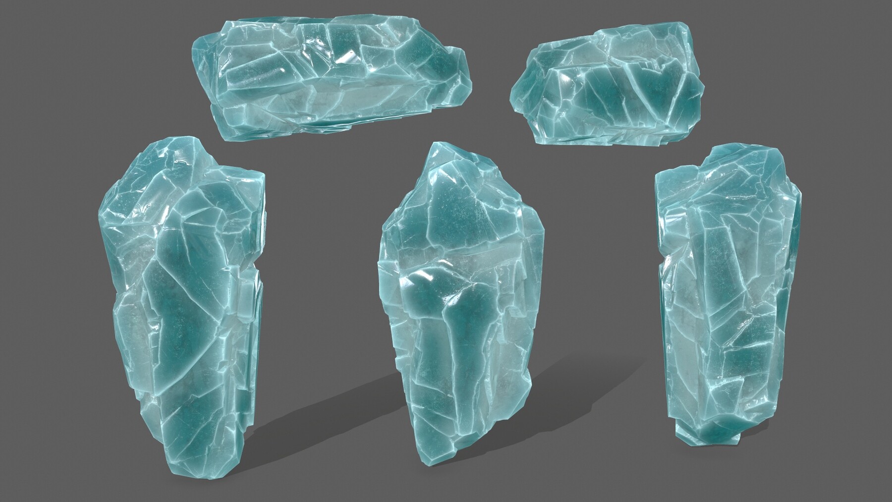 Ice set. Ice 3d model. Ice Rock. N 811 Cobble Ice.