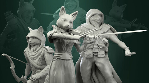 STL miniatures for roleplay desktop games