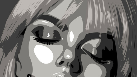 Portrait of a glamorous girl.