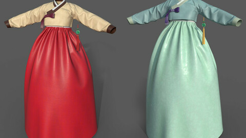 3D Traditional Hanbok for game or film