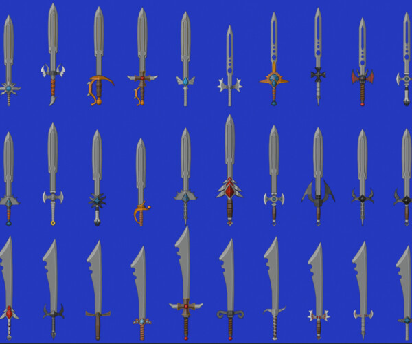 ArtStation - Modular Swords Mega Pack - 1200 Swords And Components ...