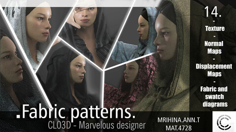 14 .Fabric patterns. CLO3D + MD