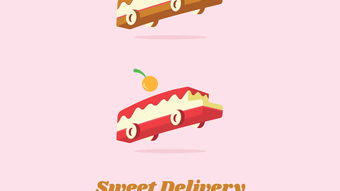 Sweet Delivery Logo Example Logo Vector