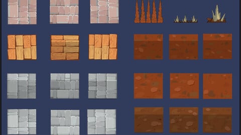 Creation Pack , Sprite 2d, Tileset and Background ( hell theme )