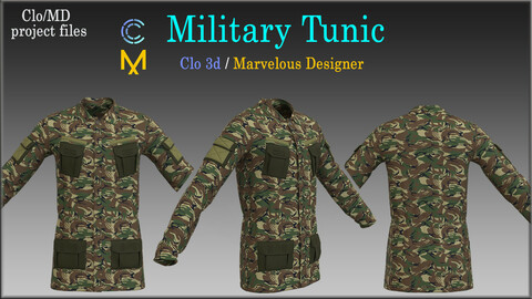 Military Tunic / Marvelous Designer, Clo3d project