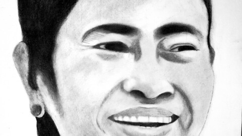 Charcoal pencil sketch