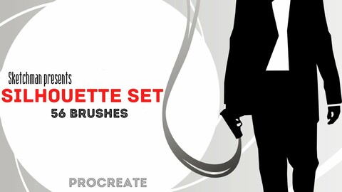 Silhouette Set - 56 brushes for Procreate