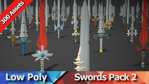 Swords Pack 2 - 300 Low Poly Weapons