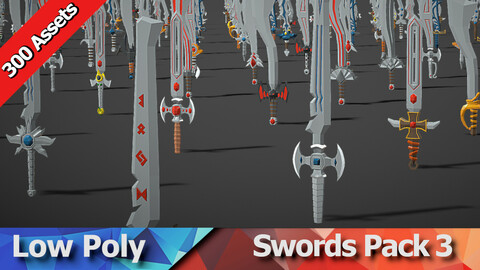 3D model Minecraft Sword Pack VR / AR / low-poly