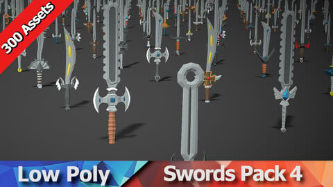 Swords Pack 4 - 300 Low Poly Weapons