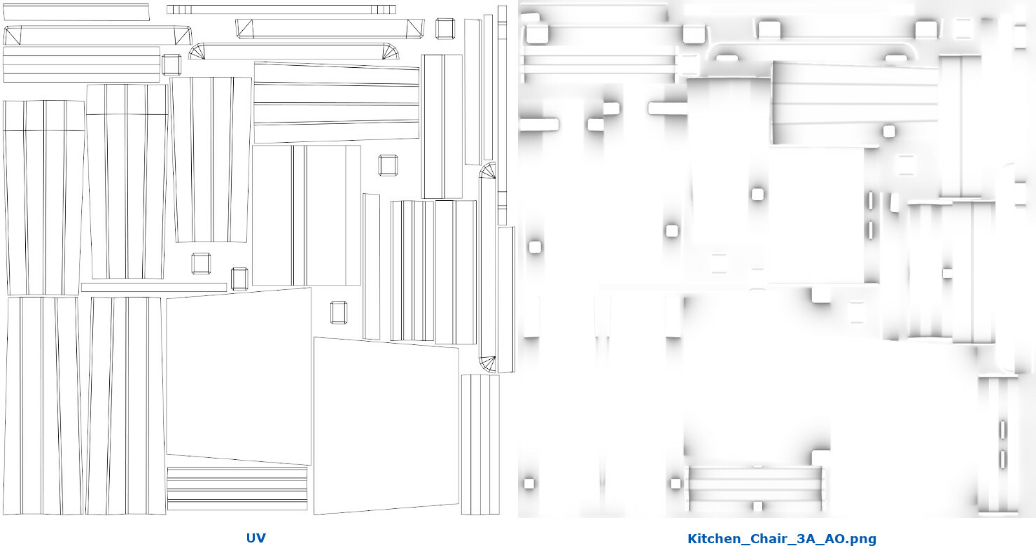 ArtStation - Kitchen Chair 3A | Game Assets