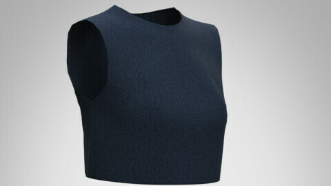 Basic crop top and short skirt