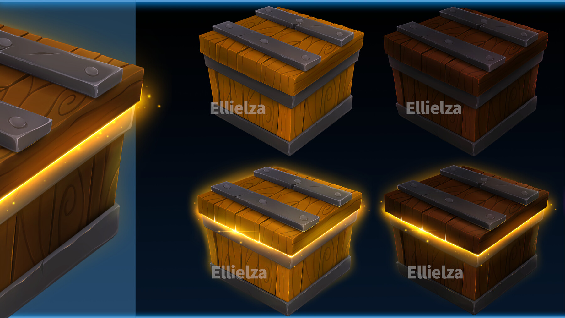 ArtStation 9 Crate Lootbox Variations Game Assets