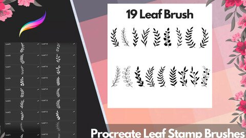 Procreate Brushes, Leaf Stamp Brushes for Procreate, Procreate Leaf Stamp, Leaf Brushes