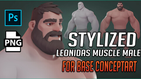 STYLIZED Leonidas Muscle Body for base ConceptART
