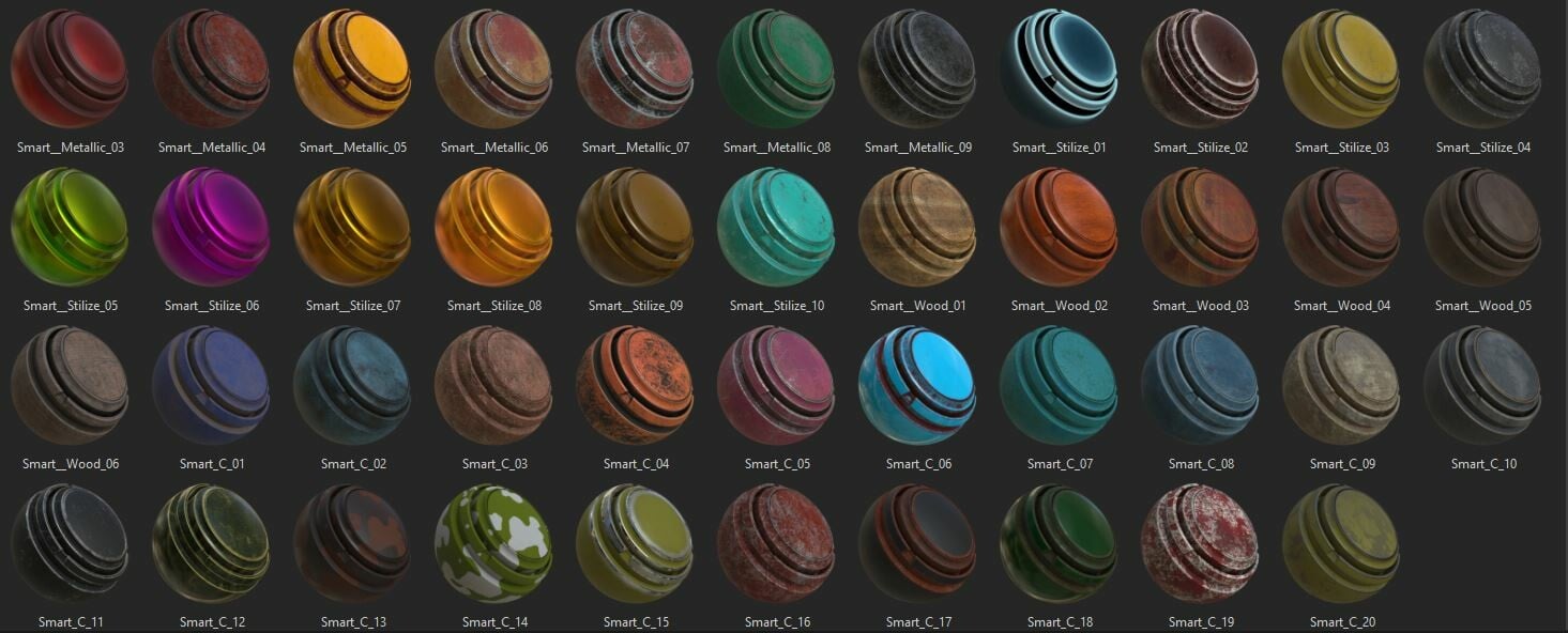 ArtStation - 109 Pcs Smart Material Mega Pack // High Quality Substance ...