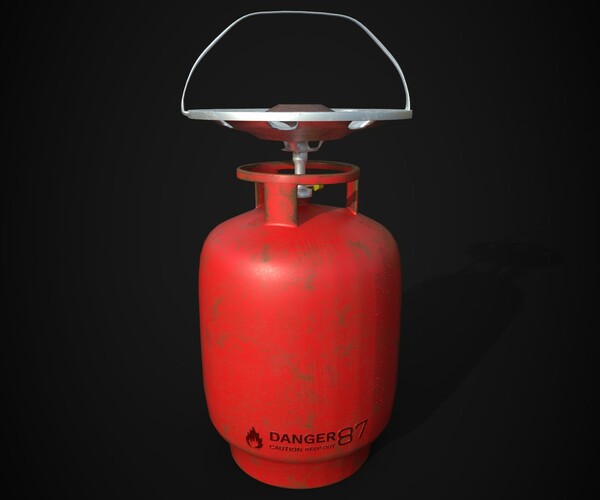 ArtStation Portable Cylinder Gas Stove Game Assets