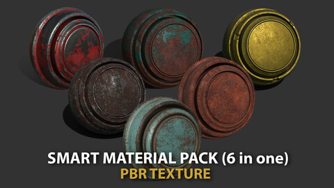Smart meterial 6 in one pbr texture