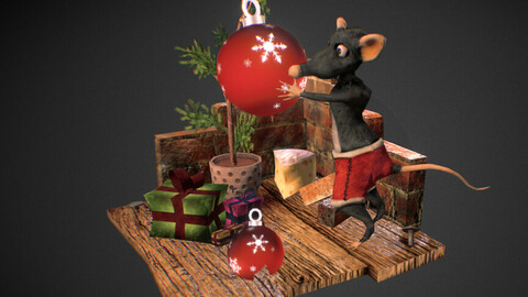 xmas mouse celebration