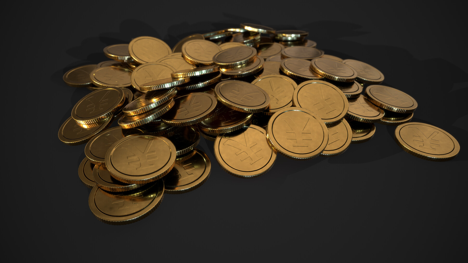 ArtStation - Gold coin- yen design A- 3 piles, 1 stack, 1 coin | Game ...