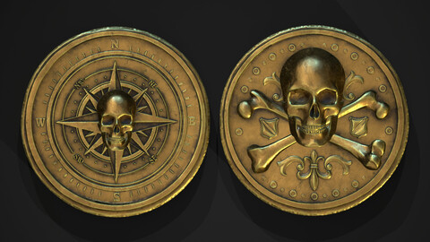 Pirate Gold Coin and Stack - Variant A