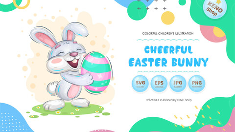 Cheerful easter bunny