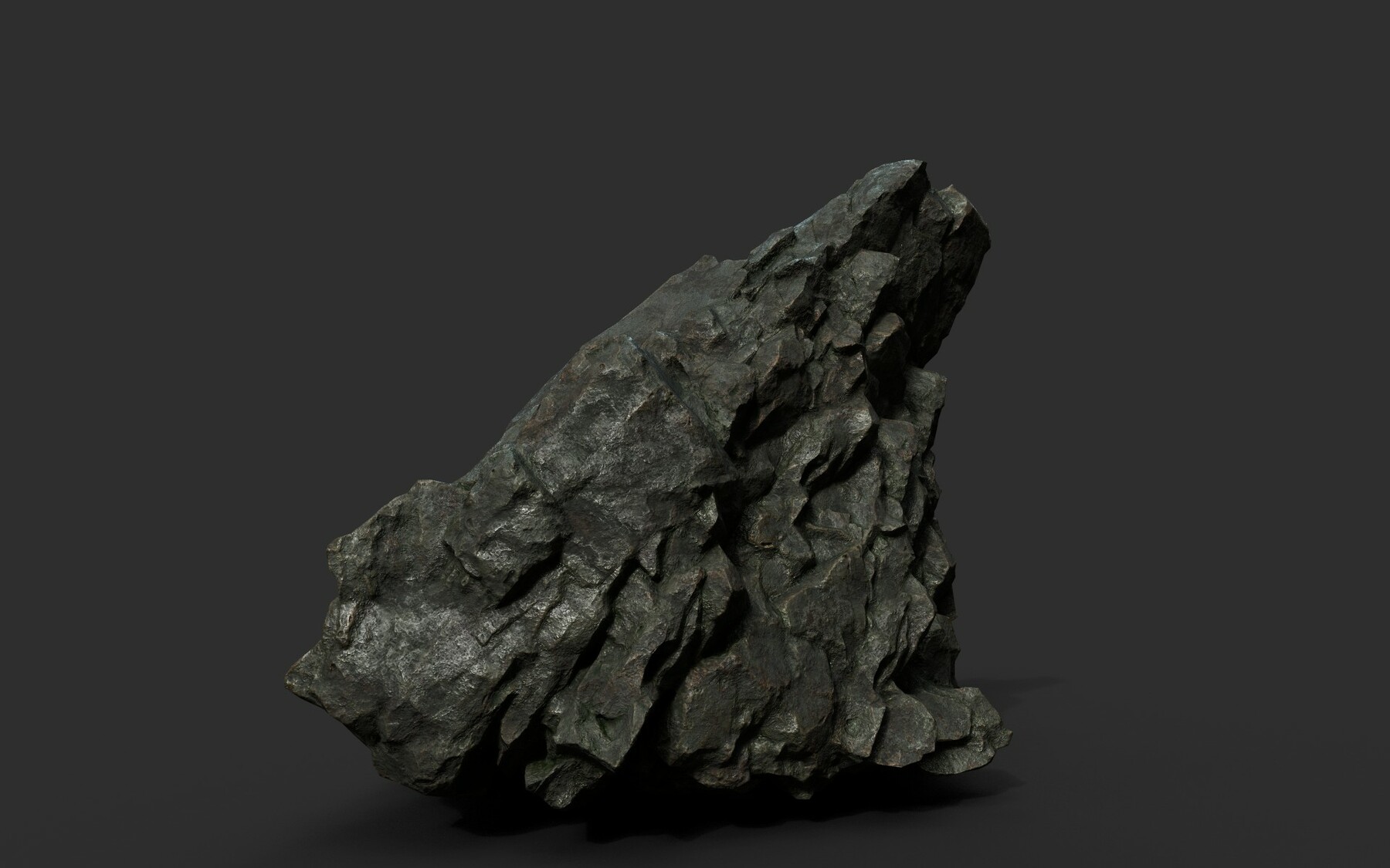 ArtStation - Low poly Black Sharp Rock 210226