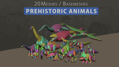 3D Animal Basemesh - Prehistoric Pack