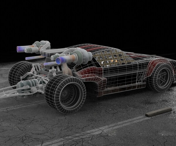 ArtStation Cyberpunk Car Game Assets