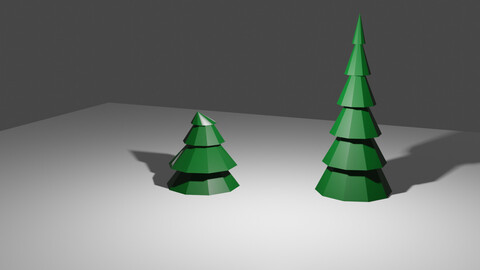 2  tree Lowpoly